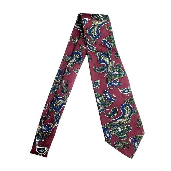 Robert Talbott Silk Tie Purple Print Paisley Class - Picture 7 of 7